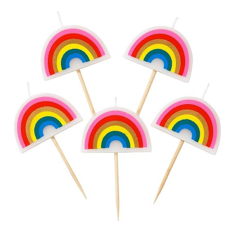 Regenboog Kaarsen | Set van 5