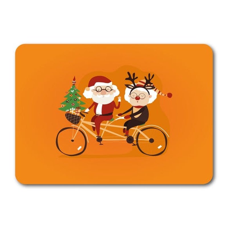 Kaart Christmas Couple on a Tandem