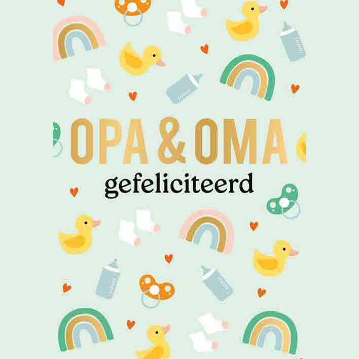 Kaart Opa & Oma Gefeliciteerd