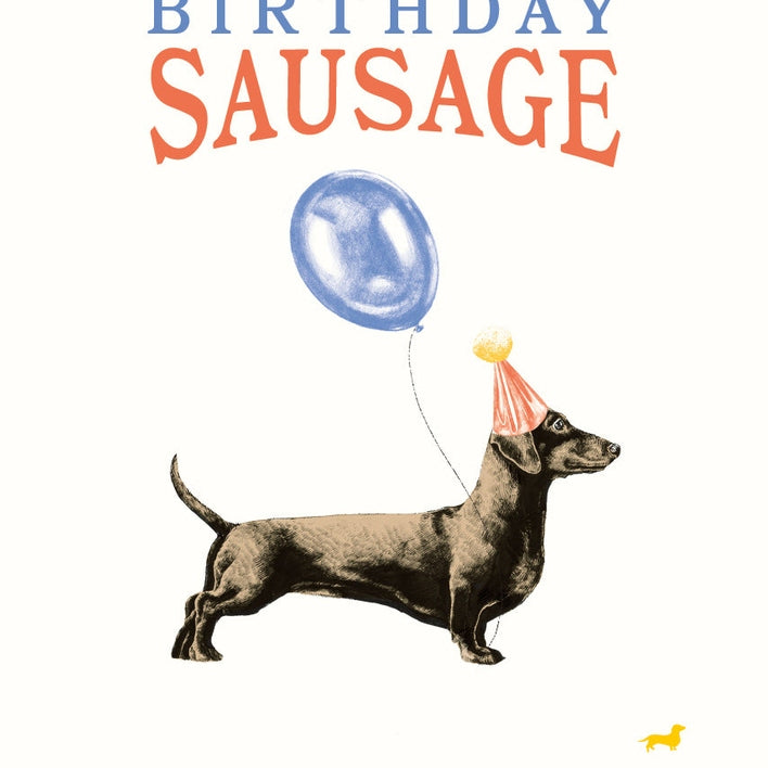 Kaart Happy Birthday Sausage