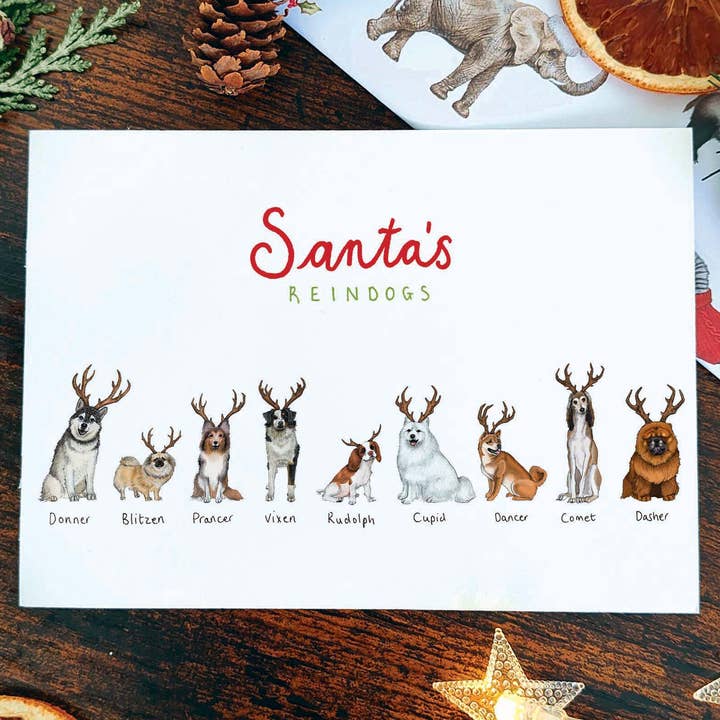 Kaart Santa's Reindogs
