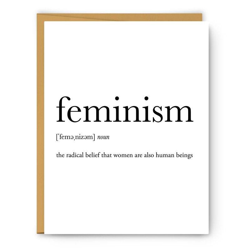Kaart Woordenboekdefinitie Feminism