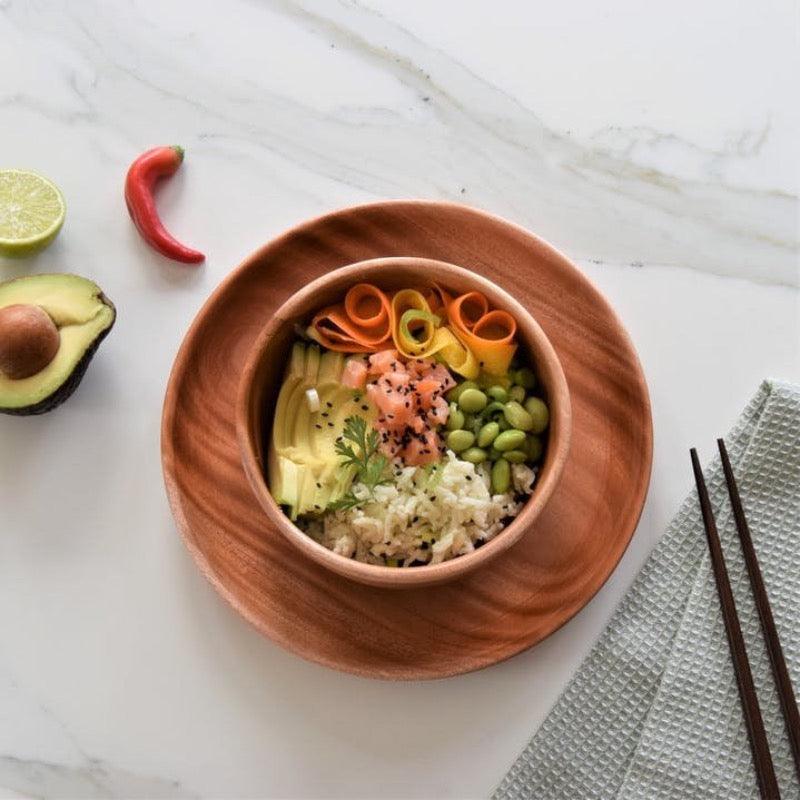 Rijstkommetje Khaya-hout