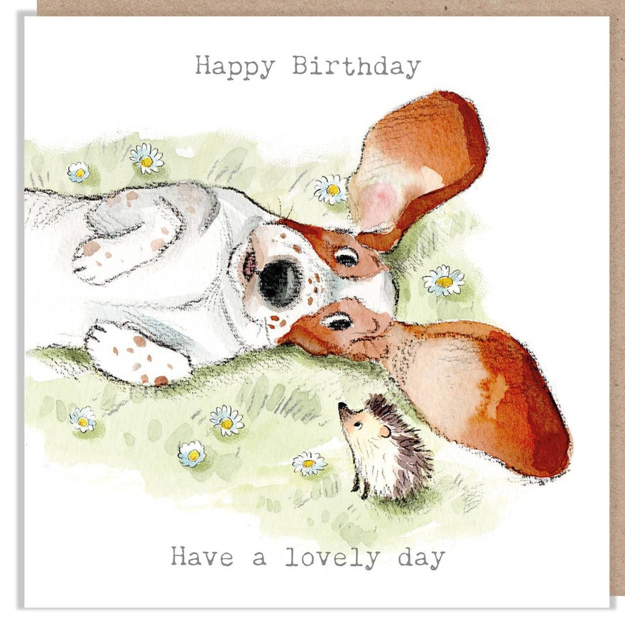 Kaart Basset With Hedgehog