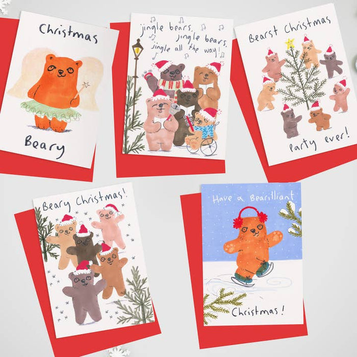 Set di cartoline di Natale Beary