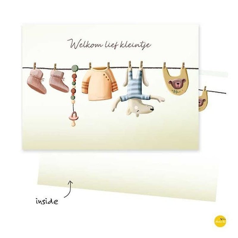 Kaart Welkom Lief Kleintje
