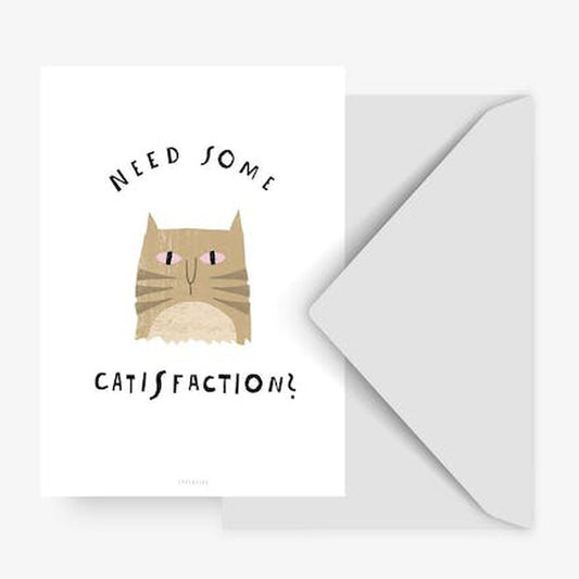 Kaart Need Some Catisfaction? | Zonder Enveloppe