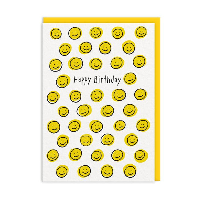 Mappa Happy Birthday Giallo Smiley