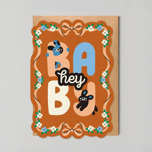 Kaart Hey Baby | Die Cut