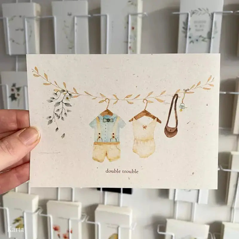 Kaart Double Trouble - Jongen Meisje