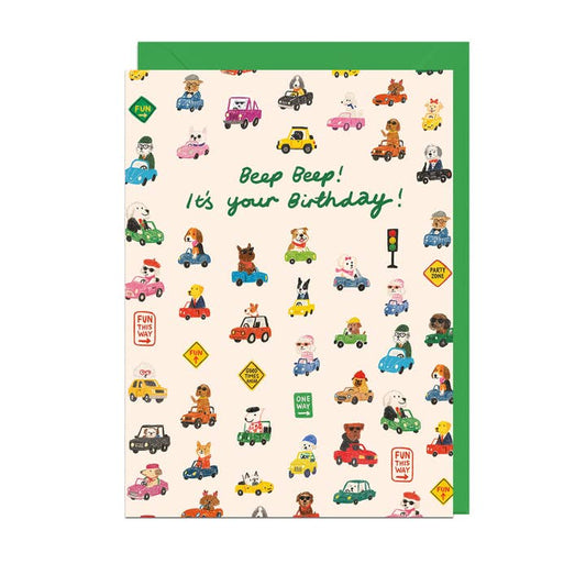 Kaart Beep Beep Birthday