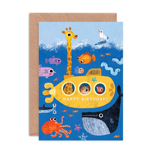 Kaart Birthday Submarine