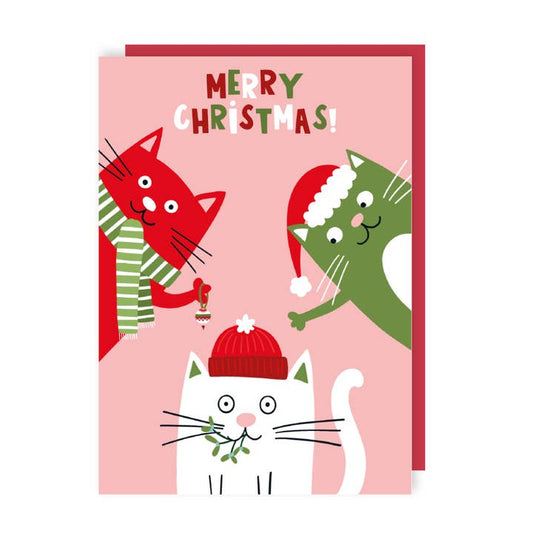Kaart Cats Merry Christmas