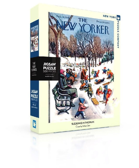 Slittamento per la compagnia puzzle di New Yorker nel parco puzzle 500 pezzi