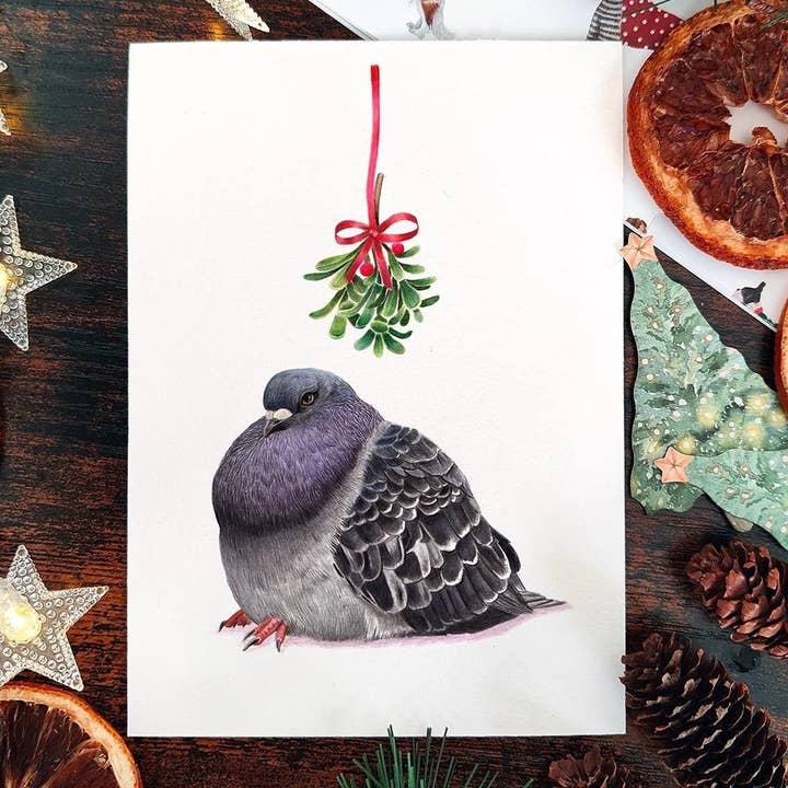 Kaart Pigeon Christmas