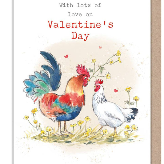 Kaart Valentine | Rooster & Hen