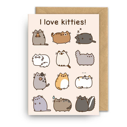 Kaart I Love Kitties | Pusheen