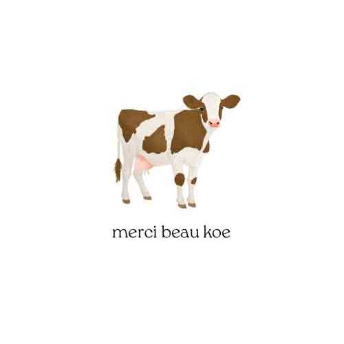 Kaart Merci Beau Koe