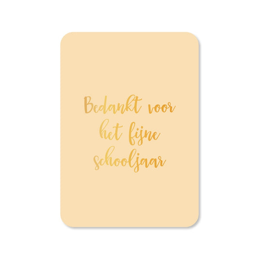 Kaart Bedankt Voor Het Fijne Schooljaar