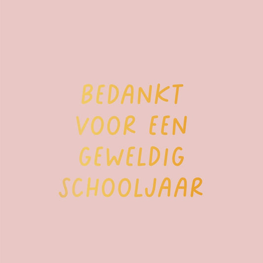 Kaart Bedankt Voor Een Geweldig Schooljaar
