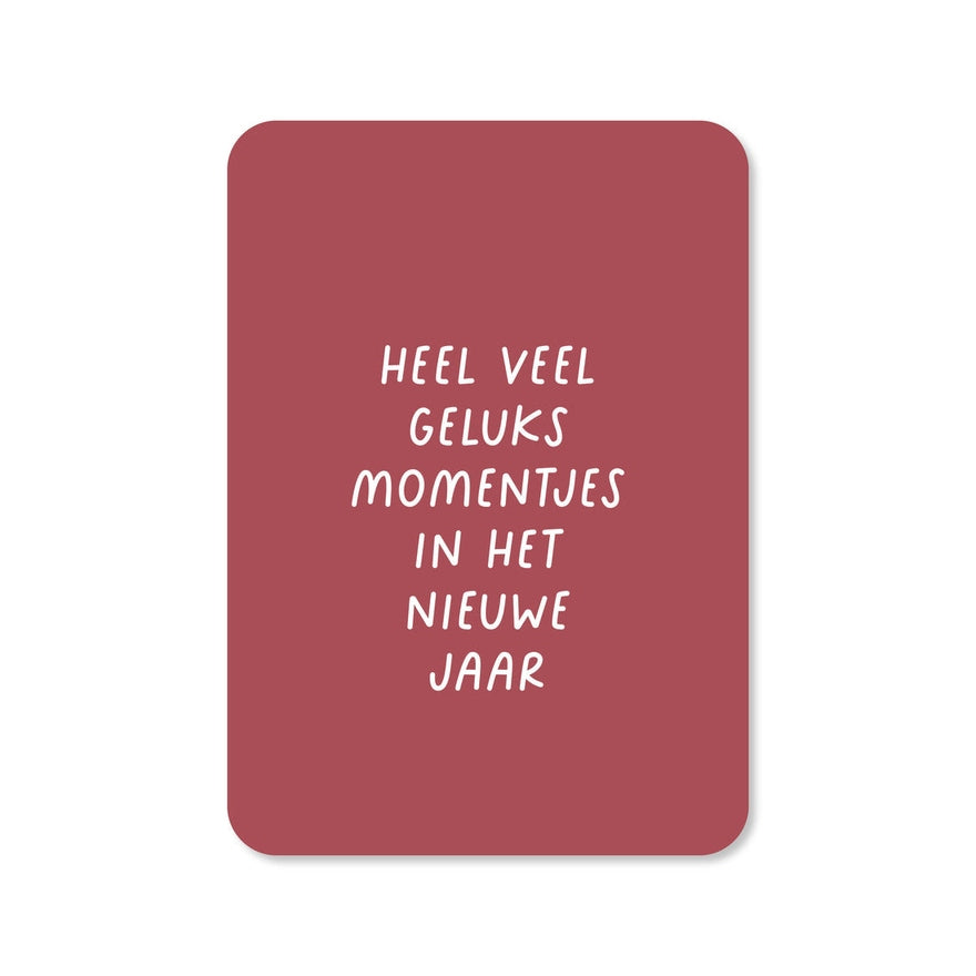 Kaart Heel Veel Geluksmomentjes In Het Nieuwe Jaar