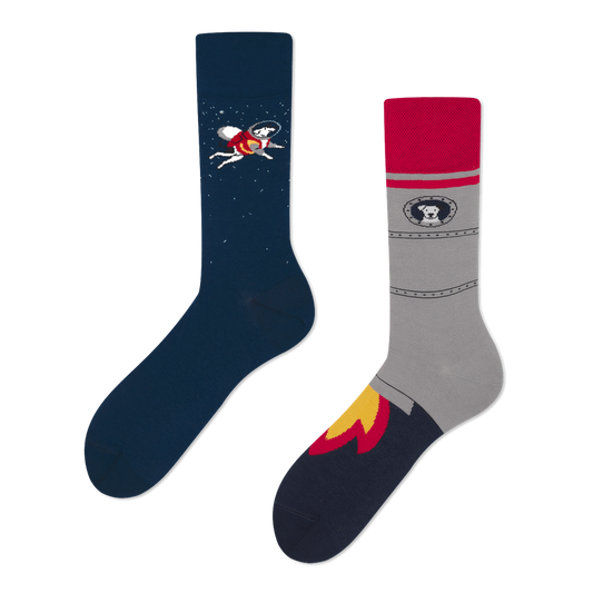 Many Mornings Space Dog Sokken