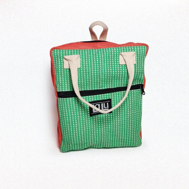 LaLu Ujala Candy Cane Backpack | Organic Cotton