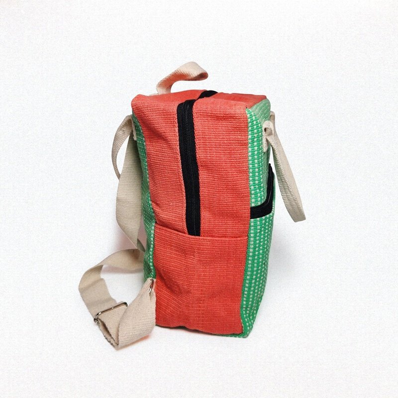 LaLu Ujala Candy Cane Backpack | Organic Cotton