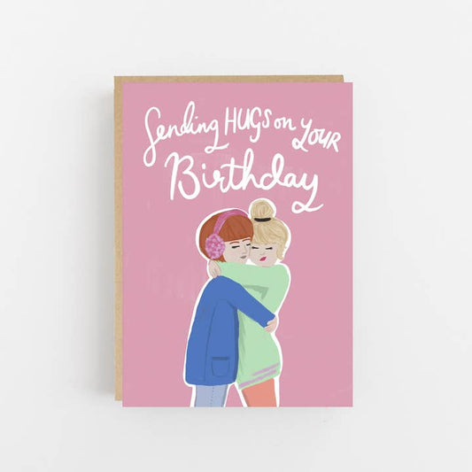 Kaart Sending Hugs On Your Birthday