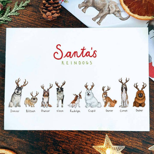 Kaart Santa's Reindogs