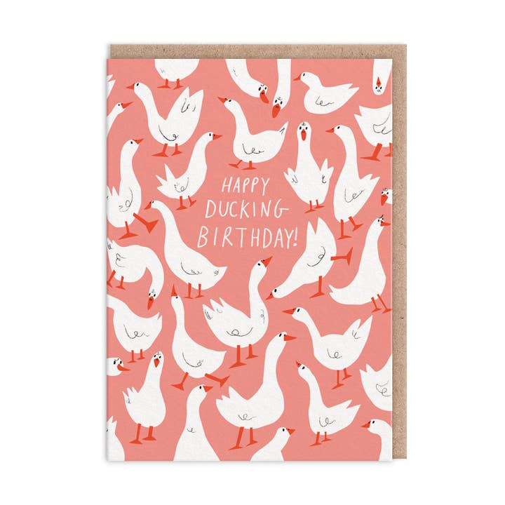Kaart Happy Ducking Birthday