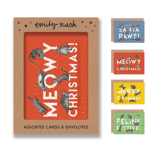 Emily Nash Kerstkaarten Set 6.st