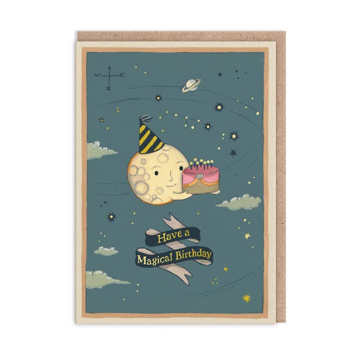 Kaart Moon Cake Birthday