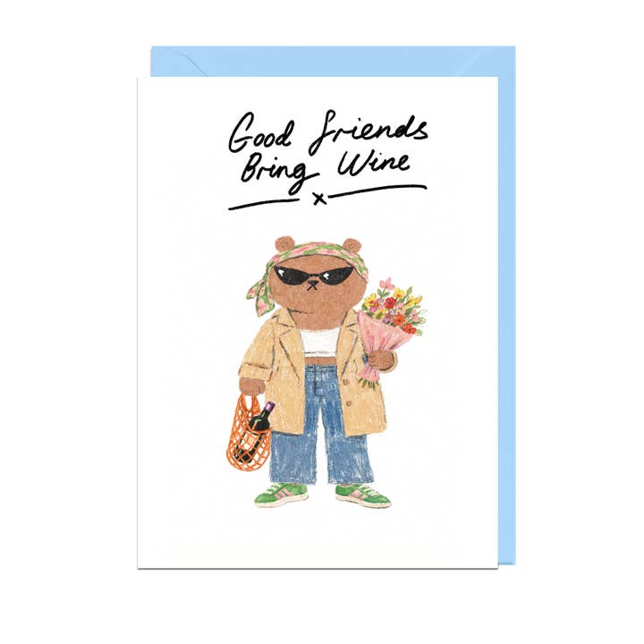 Kaart Good Friends Bring Wine