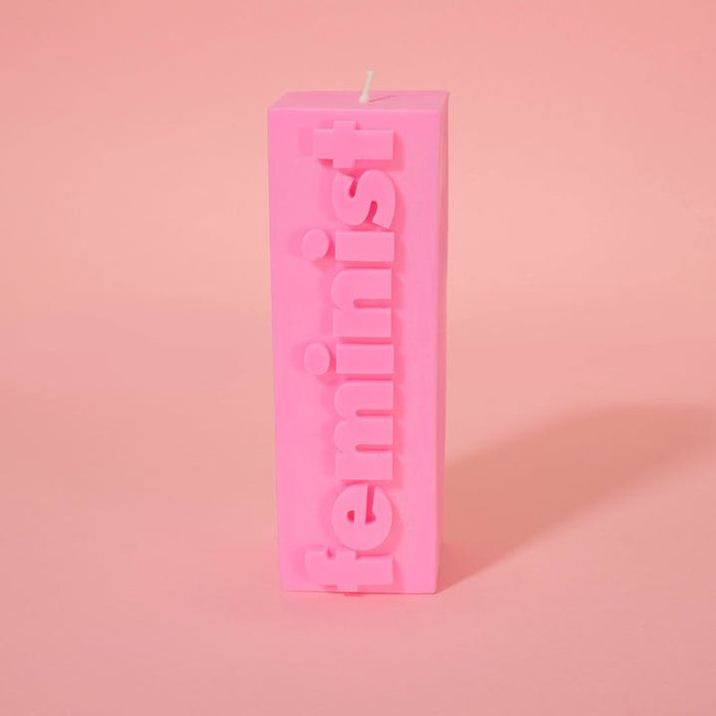 Slogan Block Pillar Candle | Diverse Varianten
