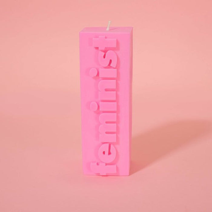 Slogan Block Pillar Candle | Diverse Varianten Krossproducts | De online winkel voor hebbedingetjes