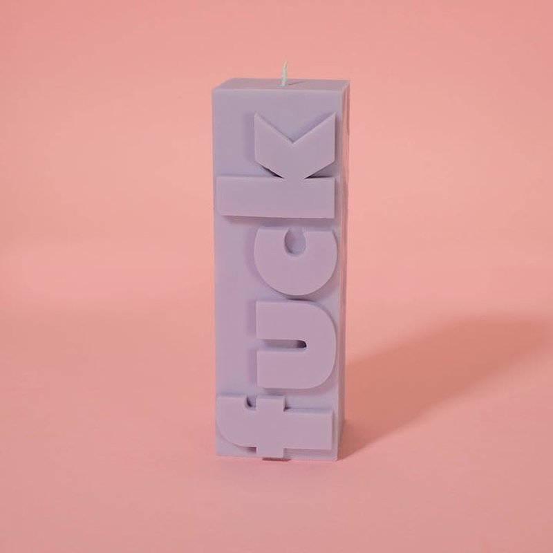 Slogan Block Pillar Candle | Diverse Varianten