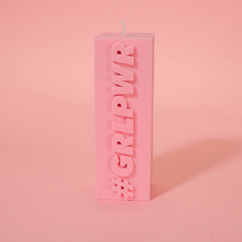 Slogan Block Pillar Candle | Diverse Varianten