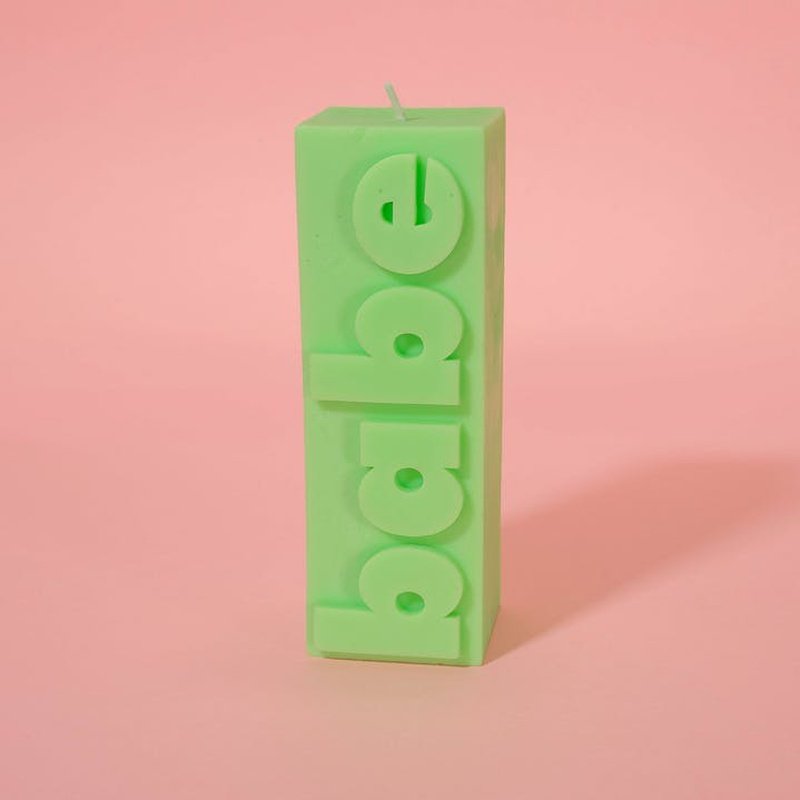 Slogan Block Pillar Candle | Diverse Varianten