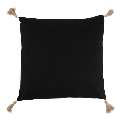 J-Line Kussen Geweven Vierkant Polyester Zwart