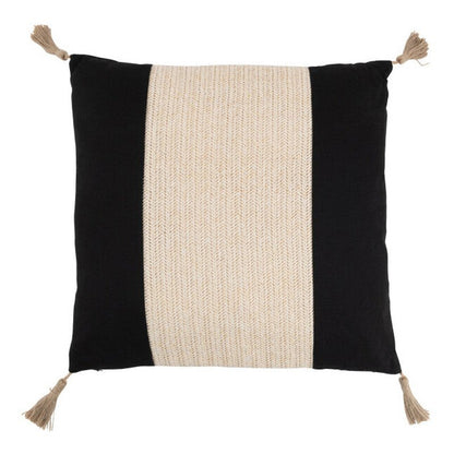 J-Line Kussen Geweven Vierkant Polyester Zwart