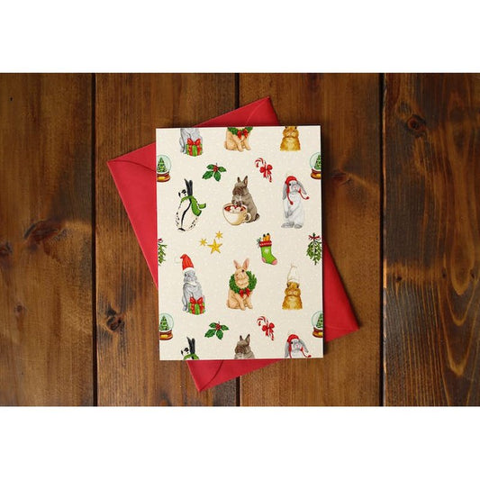 Kaart Kerst Konijnen
