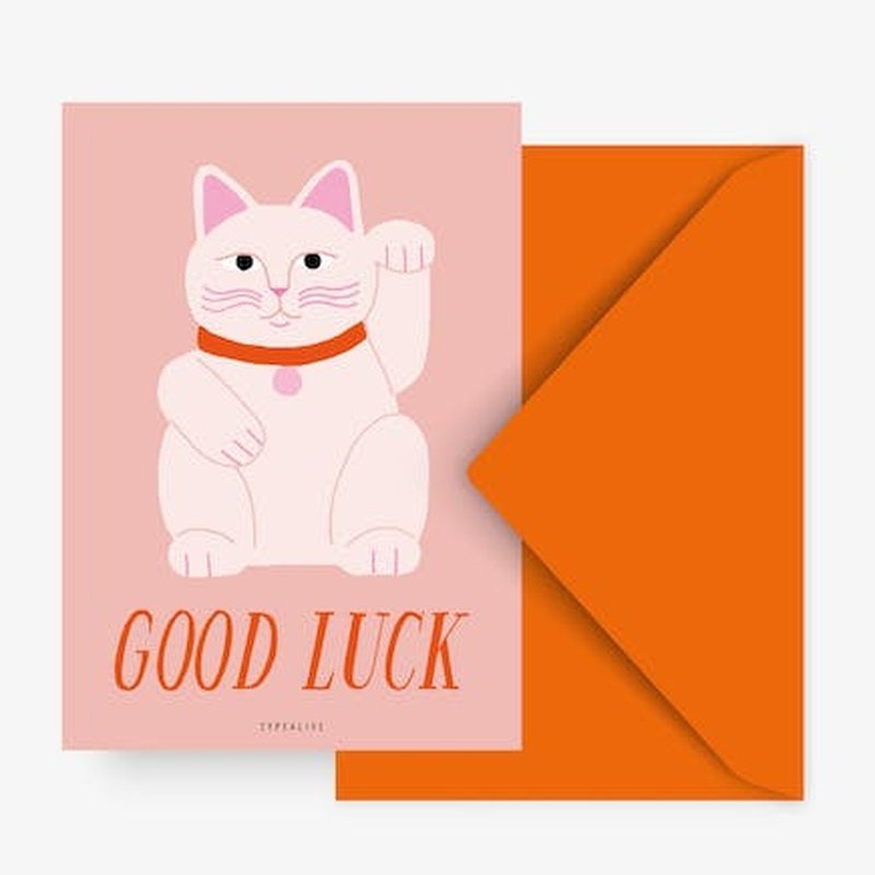 Kaart Good Luck Kat | Zonder Envelop