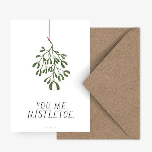 Kaart You Me Mistletoe - You.Me.Mistletoe | Zonder Envelop
