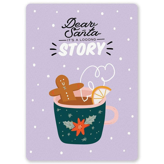 Kaart Dear Santa It's A Looong Story