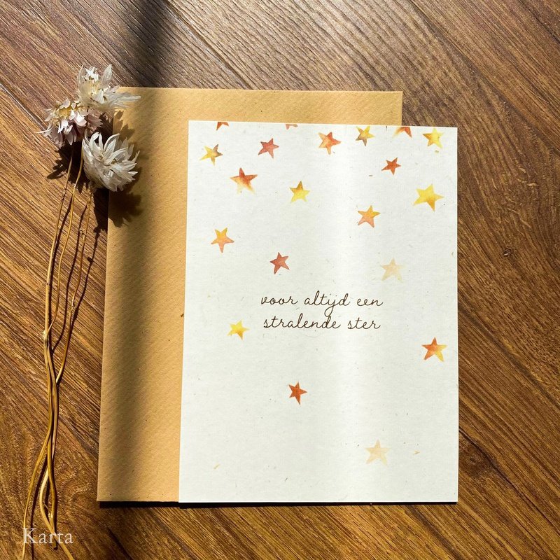 Kaart Voor Altijd Een Stralende Ster