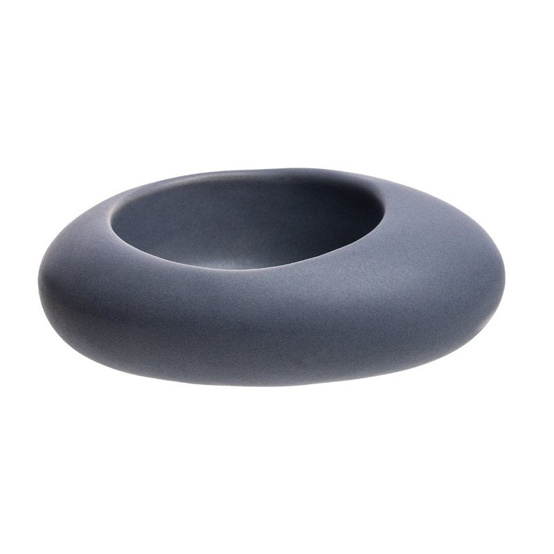 Tranquillo Kaarsenhouder Steen | Blauw/Antraciet