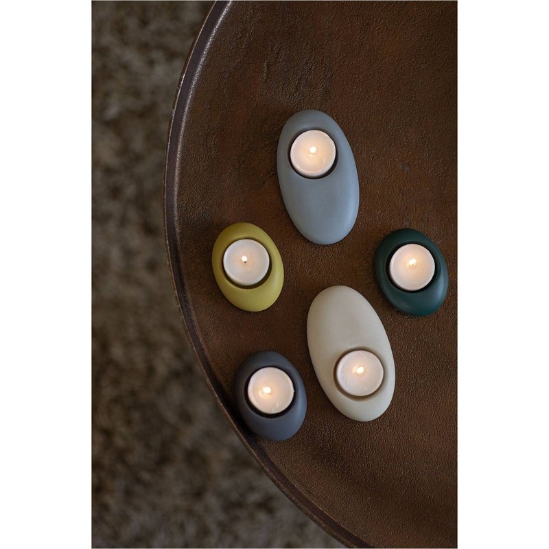 Tranquillo Kaarsenhouder Steen | Off White