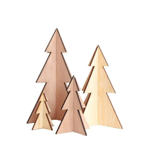 Houten Kerstbomen Set van 4 Krossproducts | De online winkel voor hebbedingetjes