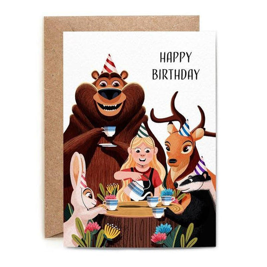 Kaart Happy Birthday Kinderfeestje